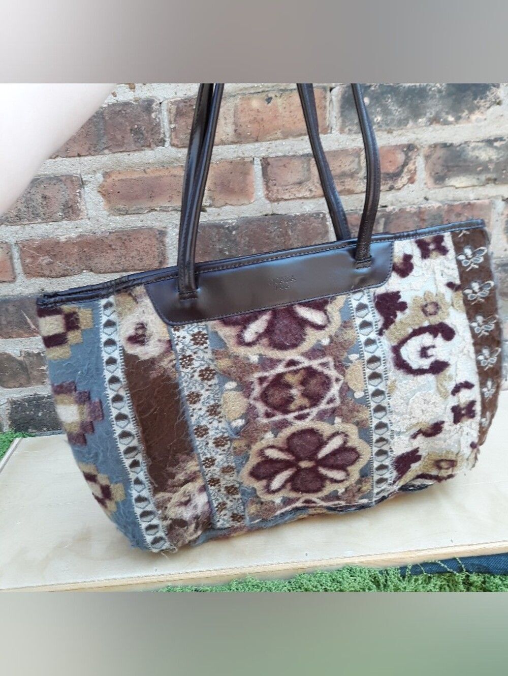 Ocara Vintage Boho Carpet Floral Shoulder Tote Tapestry Bag